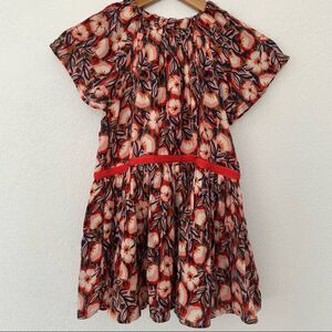 Gymboree Floral Print Short Sleeve Dress Size 5